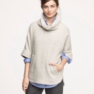 JCrew Wool Herringbone Poncho XS